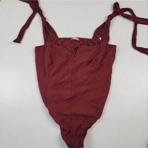 Free People Intimately Body Suit Red One Piece Womens Size Large